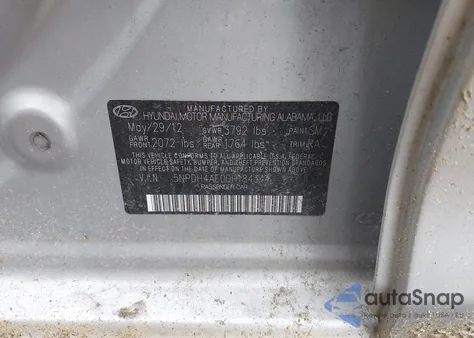 2013 Hyundai Elantra Limited из США, поврежденный, VIN 5NPDH4AE0DH184344